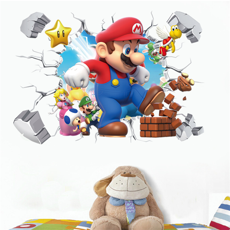 Baby Nursery Wall Mural - ملصق جداري ثلاثي الأبعاد لشخصيات كرتونية
