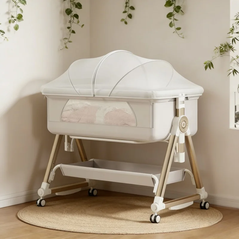 Baby Nursery Trolley - سرير أطفال ذكي قابل للتحويل 8