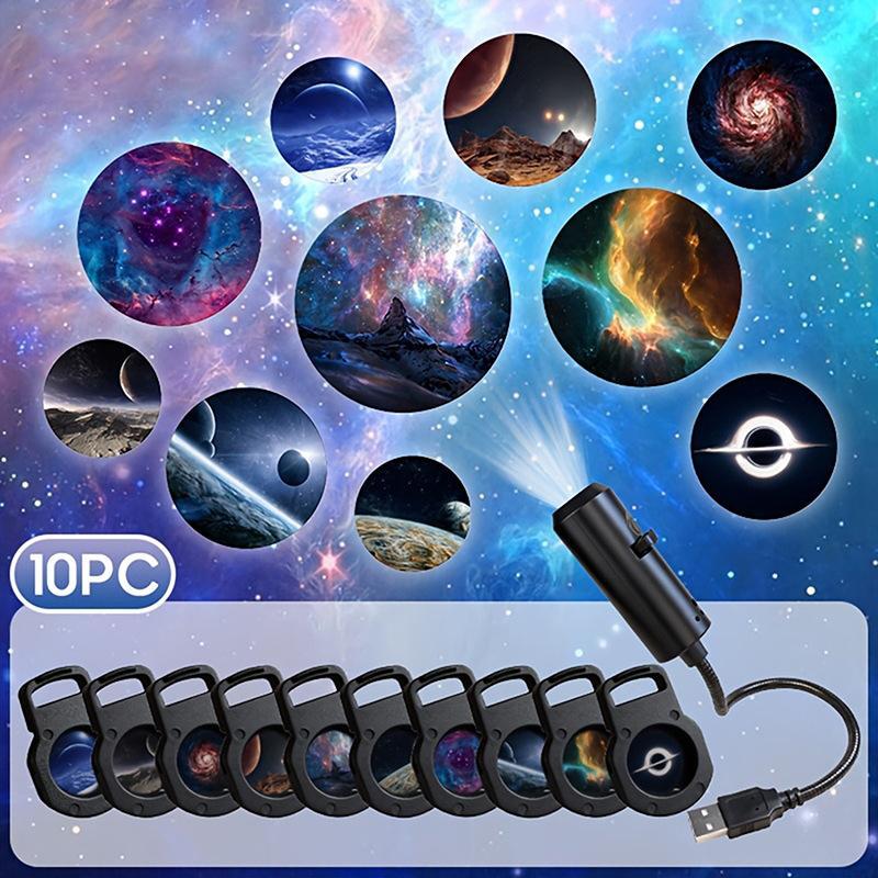 Night Light Projector Stars - جهاز عرض ضوئي 10 في 1