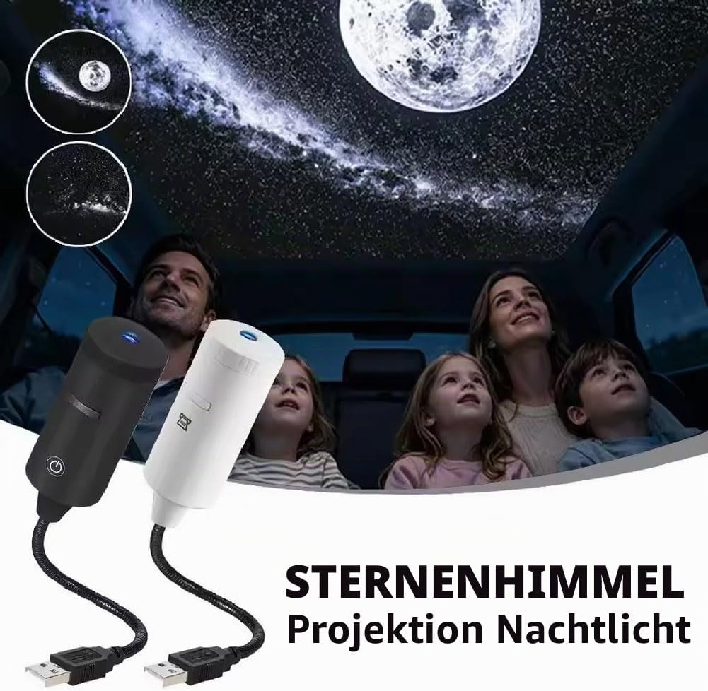 Night Light Projector Stars - مصباح ليلي محمول سهل الاستخدام ومتعدد