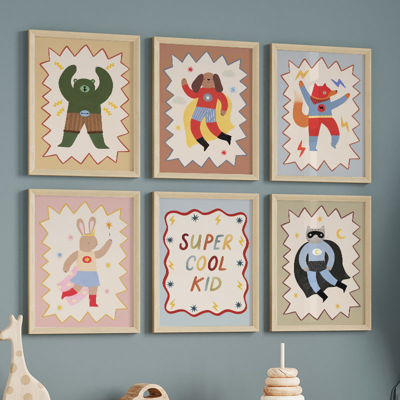 Baby Nursery Art - لوحات فنية كرتونية مضحكة ورائعة لتزيين