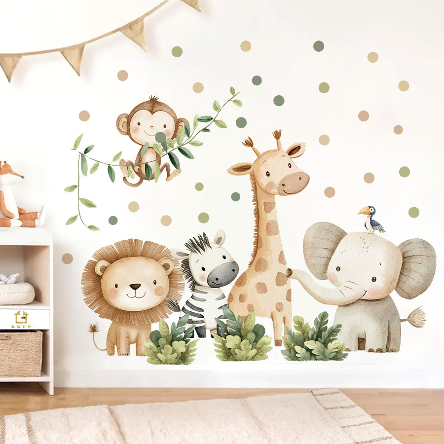 بوهو غابة الحيوانات ملصقات جدا - مراجعة Baby Nursery Wall Mural وسعره
