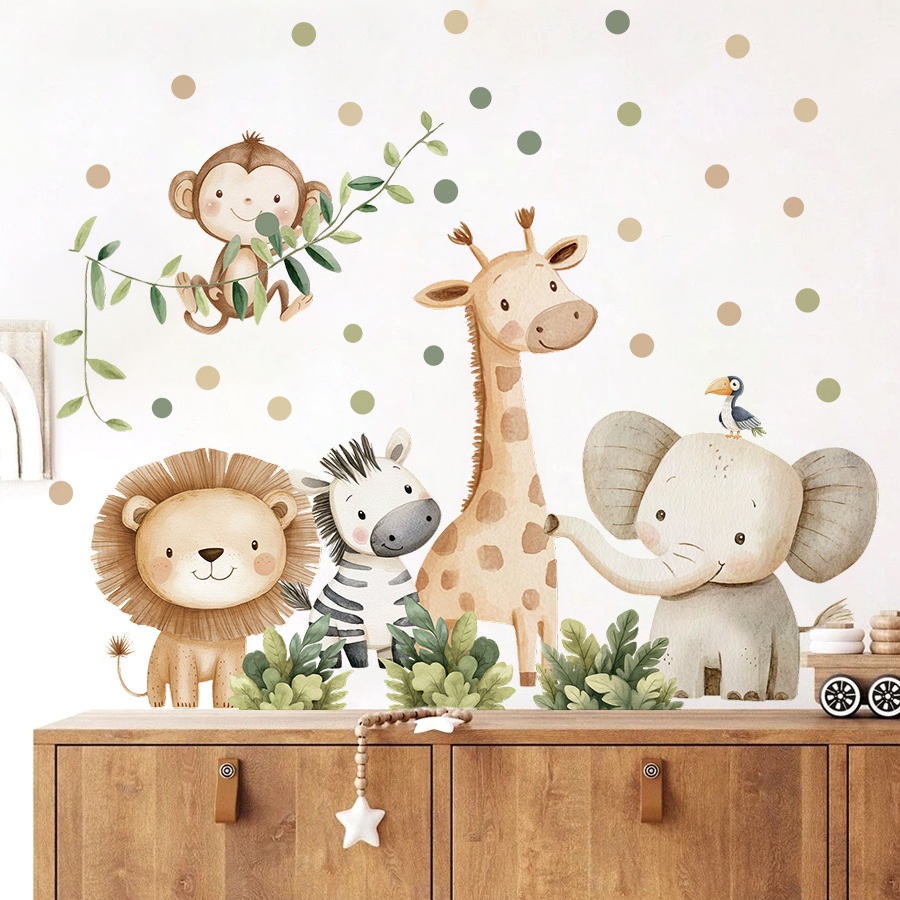 بوهو غابة الحيوانات ملصقات جدا - مراجعة Baby Nursery Wall Mural وسعره