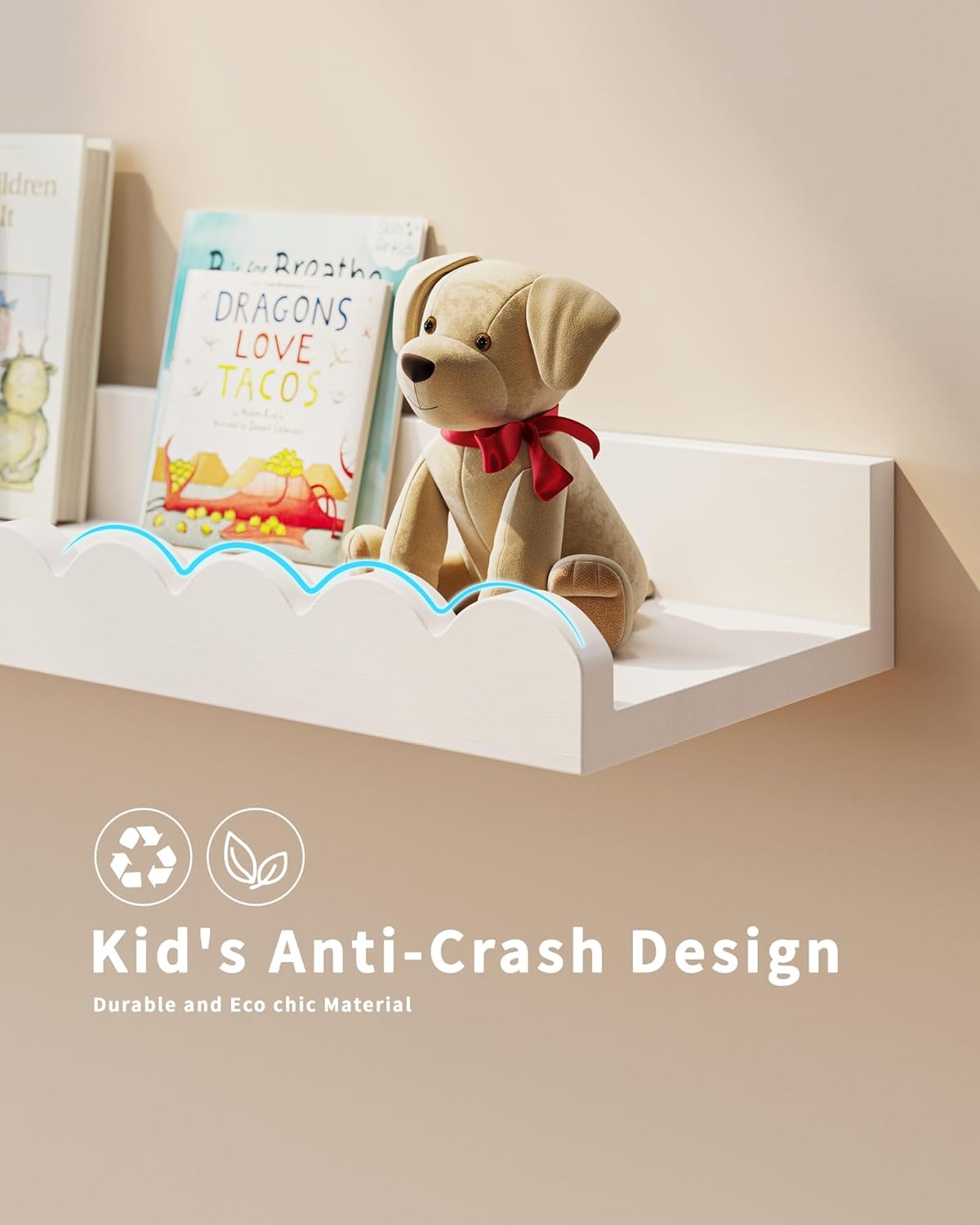 مجموعة من 4 رفوف كتب عائمة بيض - مراجعة Baby Nursery Bookshelf وسعره