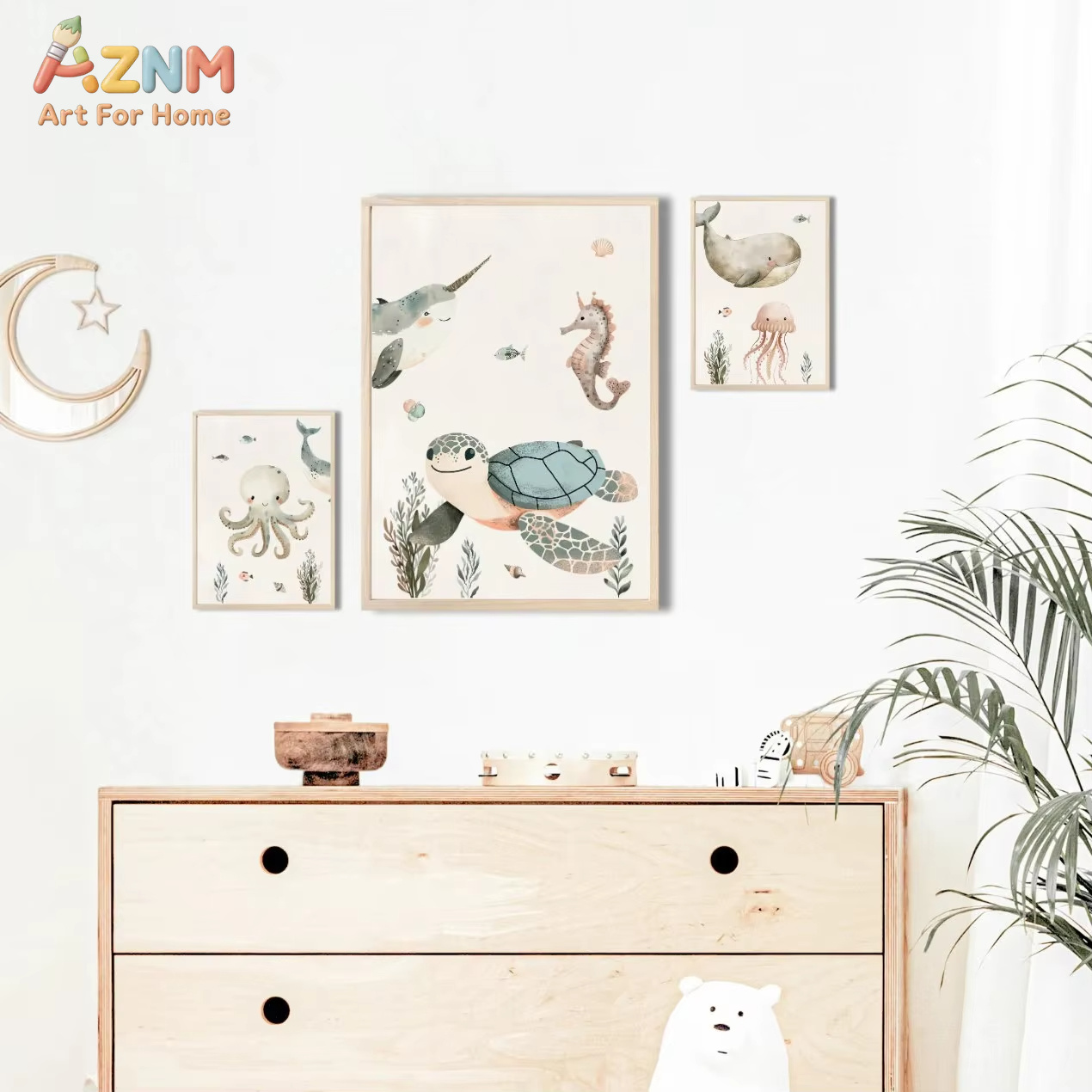 لوحة فنية قماشية من AZNM بتصمي - مراجعة Baby Nursery Art وسعره