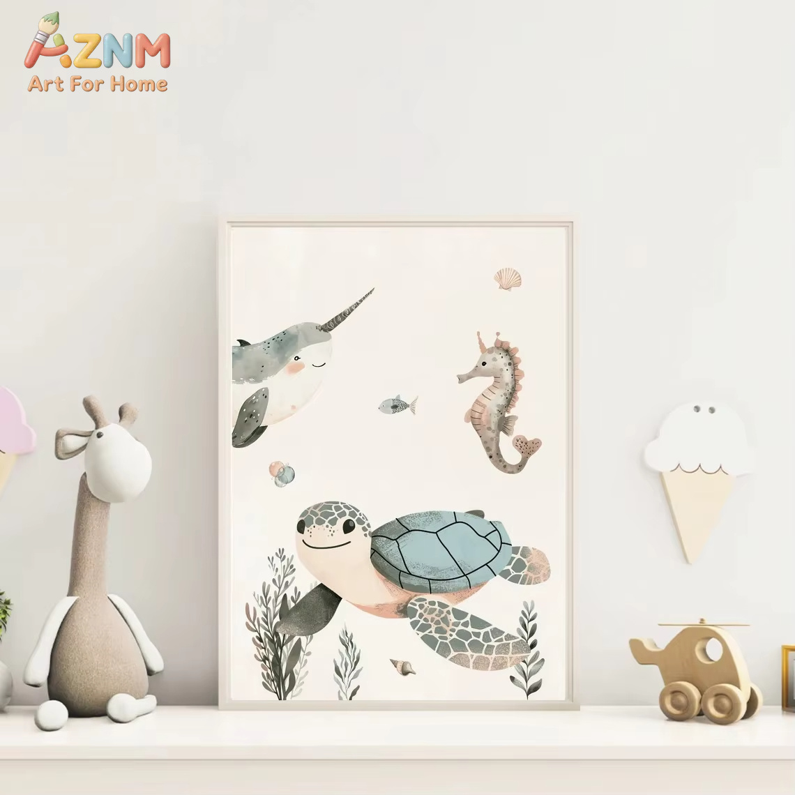 لوحة فنية قماشية من AZNM بتصمي - مراجعة Baby Nursery Art وسعره