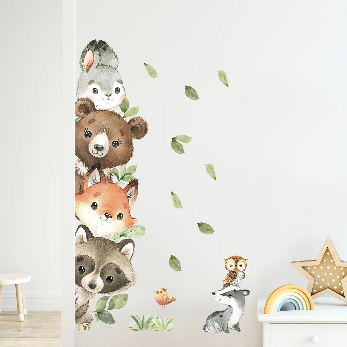 1 قطعة مسبار الكرتون لطيف مكدس - مراجعة Baby Nursery Wall Mural وسعره