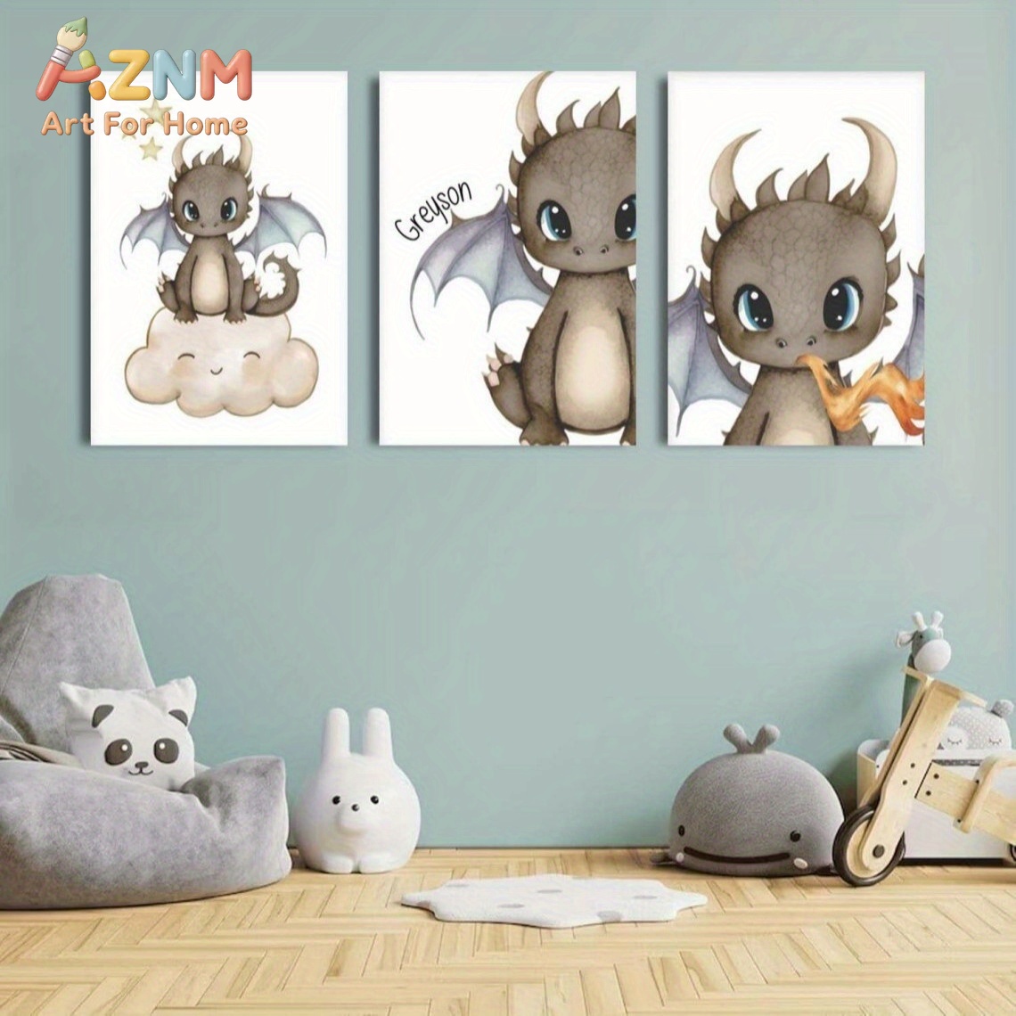 لوحة فنية جدارية قماشية من AZN - مراجعة Baby Nursery Art وسعره