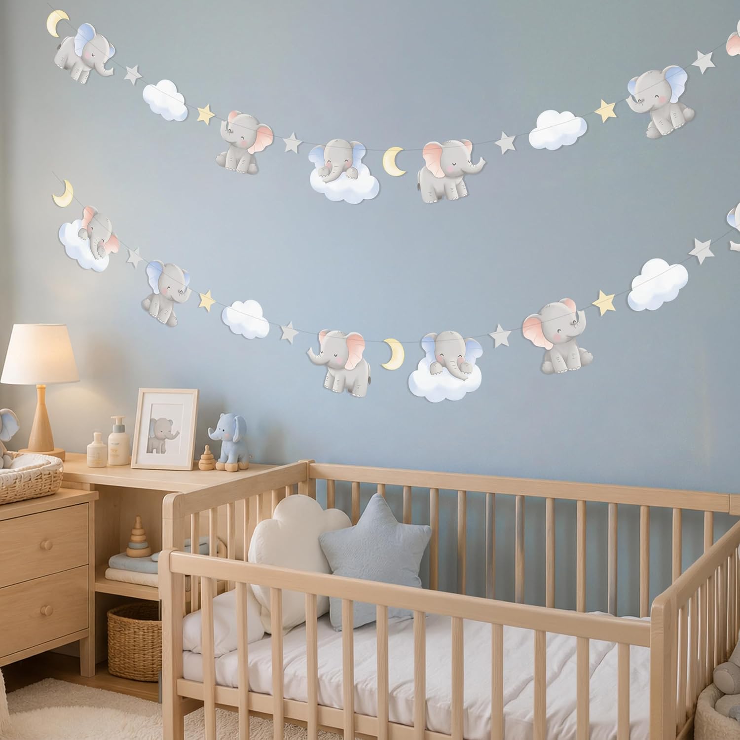 قطعتان من زينة حفلات استقبال ا - مراجعة Baby Nursery Garland وسعره
