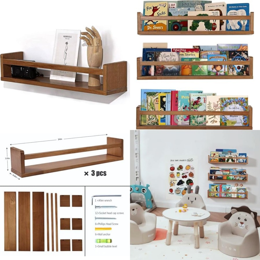 رفوف حائط عائمة لتنظيم الكتب ف - مراجعة Baby Nursery Bookshelf وسعره
