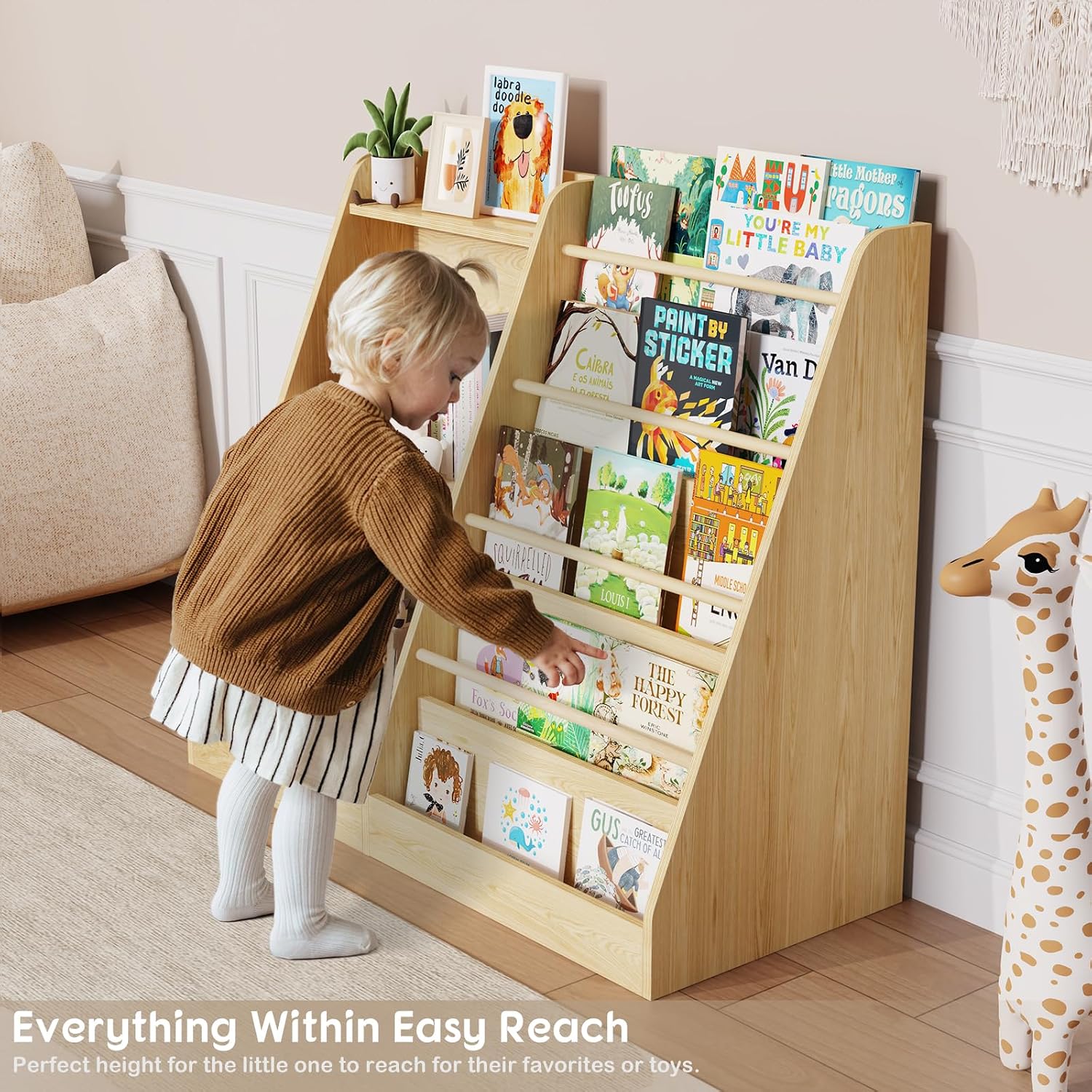 رف كتب للأطفال بـ 5 طبقات، خزا - مراجعة Baby Nursery Bookshelf وسعره