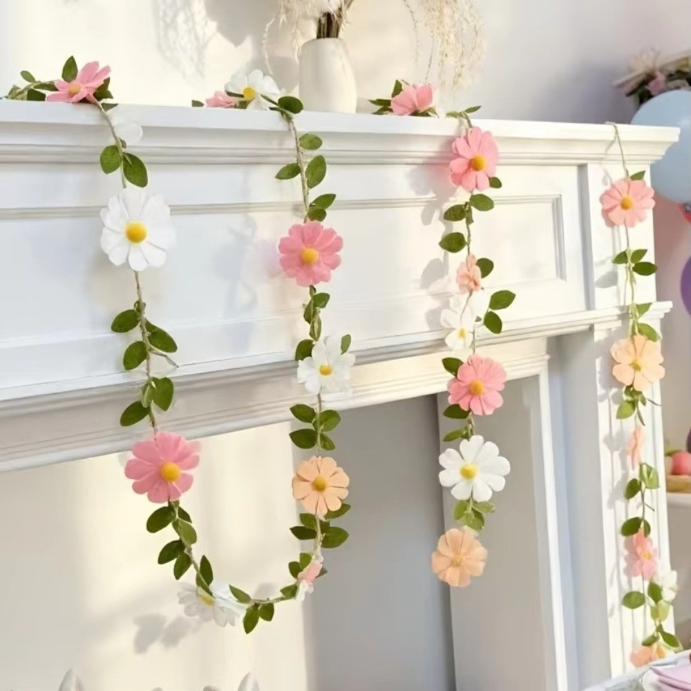 لافتة زهور الأقحوان من اللباد  - مراجعة Baby Nursery Garland وسعره