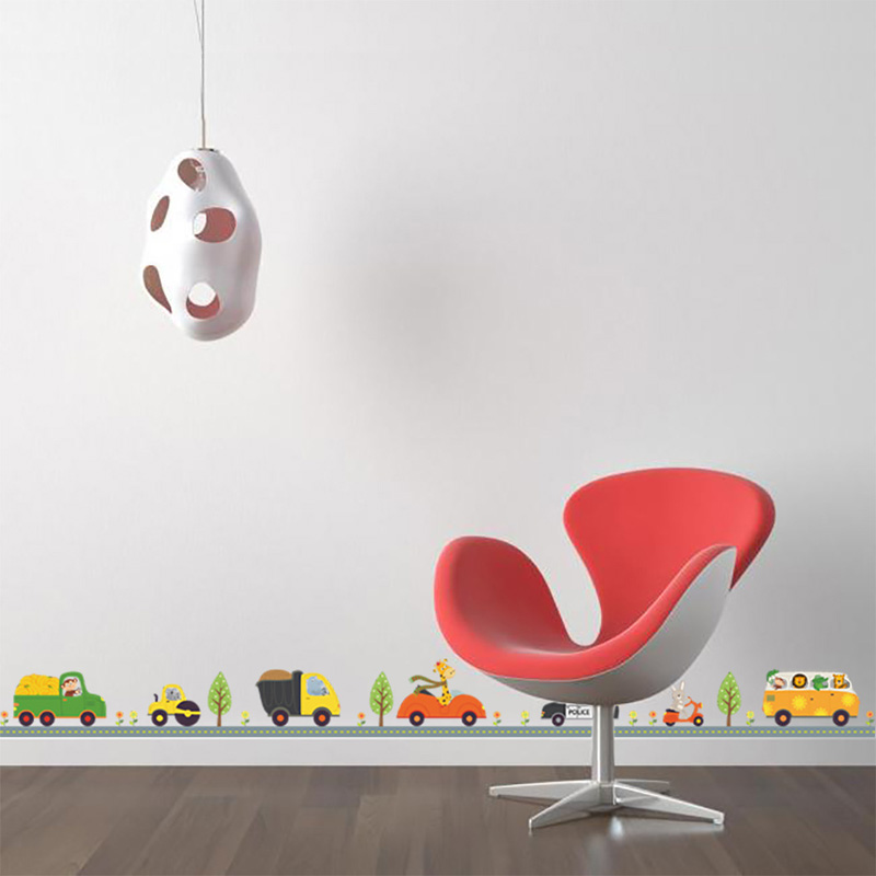 ملصقات حائط للسيارة على شكل حي - مراجعة Baby Nursery Wall Mural وسعره