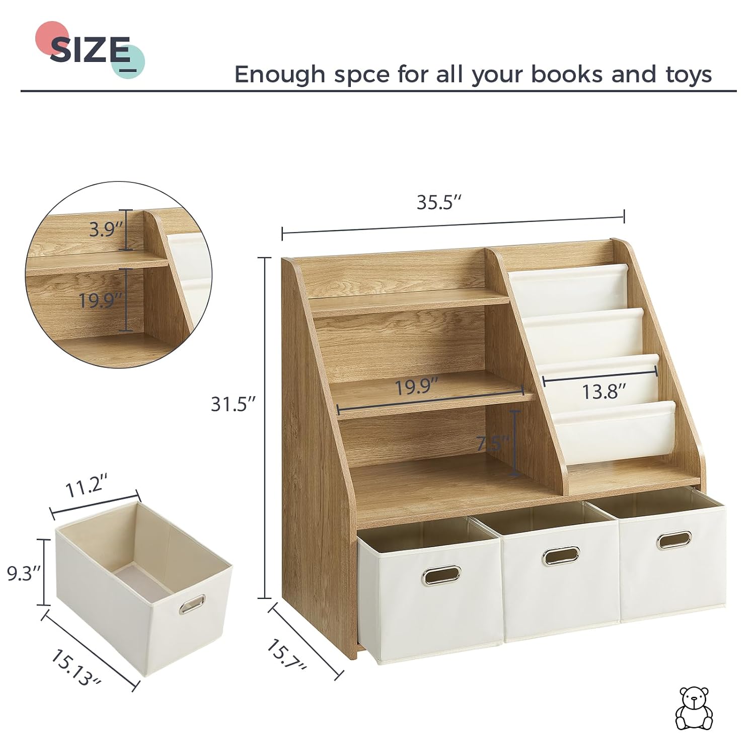 رف كتب خشبي مونتيسوري ووحدة تخ - مراجعة Baby Nursery Bookshelf وسعره