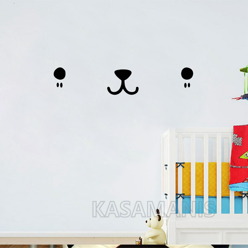 لطيف Kawaii الوجه جدار الفن مل - مراجعة Baby Nursery Package وسعره