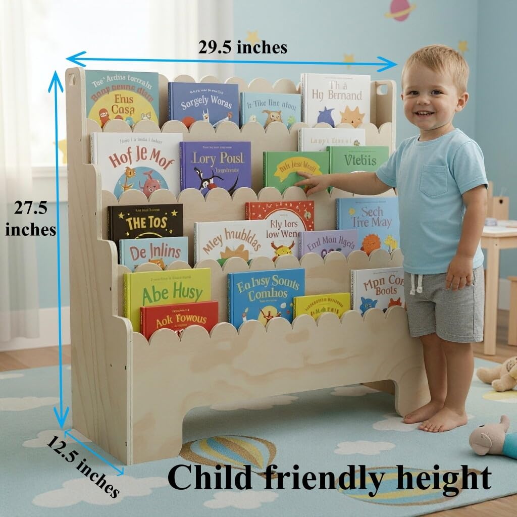 رف كتب للأطفال بأربعة مستويات، - مراجعة Baby Nursery Bookshelf وسعره