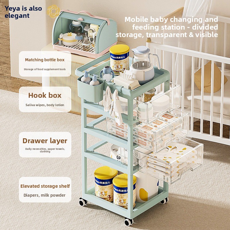 عربة تخزين متحركة للأطفال متعد - مراجعة Baby Nursery Trolley وسعره