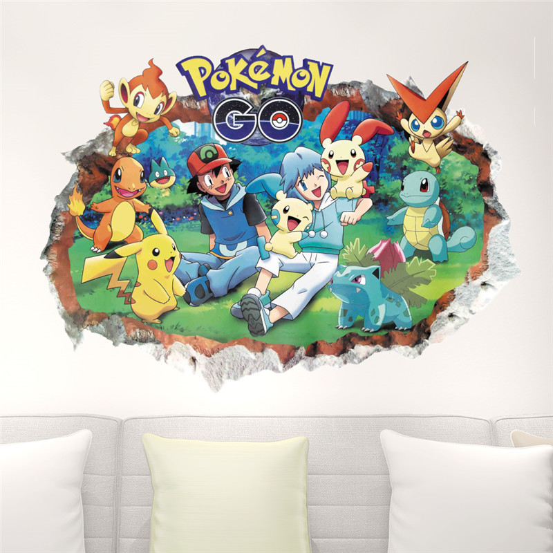 كرتون بوكيمون بيكاتشو ملصق حائ - مراجعة Baby Nursery Wall Mural وسعره