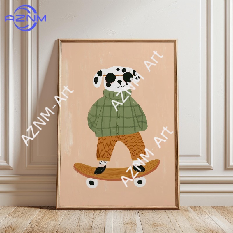 لوحة فنية مضحكة لحيوانات تمارس - مراجعة Baby Nursery Art وسعره