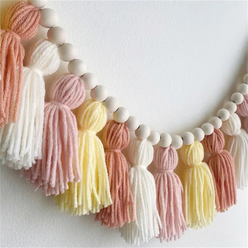 زينة جدارية صفراء بوهيمية بشرا - مراجعة Baby Nursery Garland وسعره