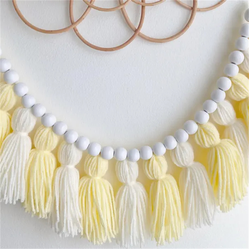زينة جدارية صفراء بوهيمية بشرا - مراجعة Baby Nursery Garland وسعره
