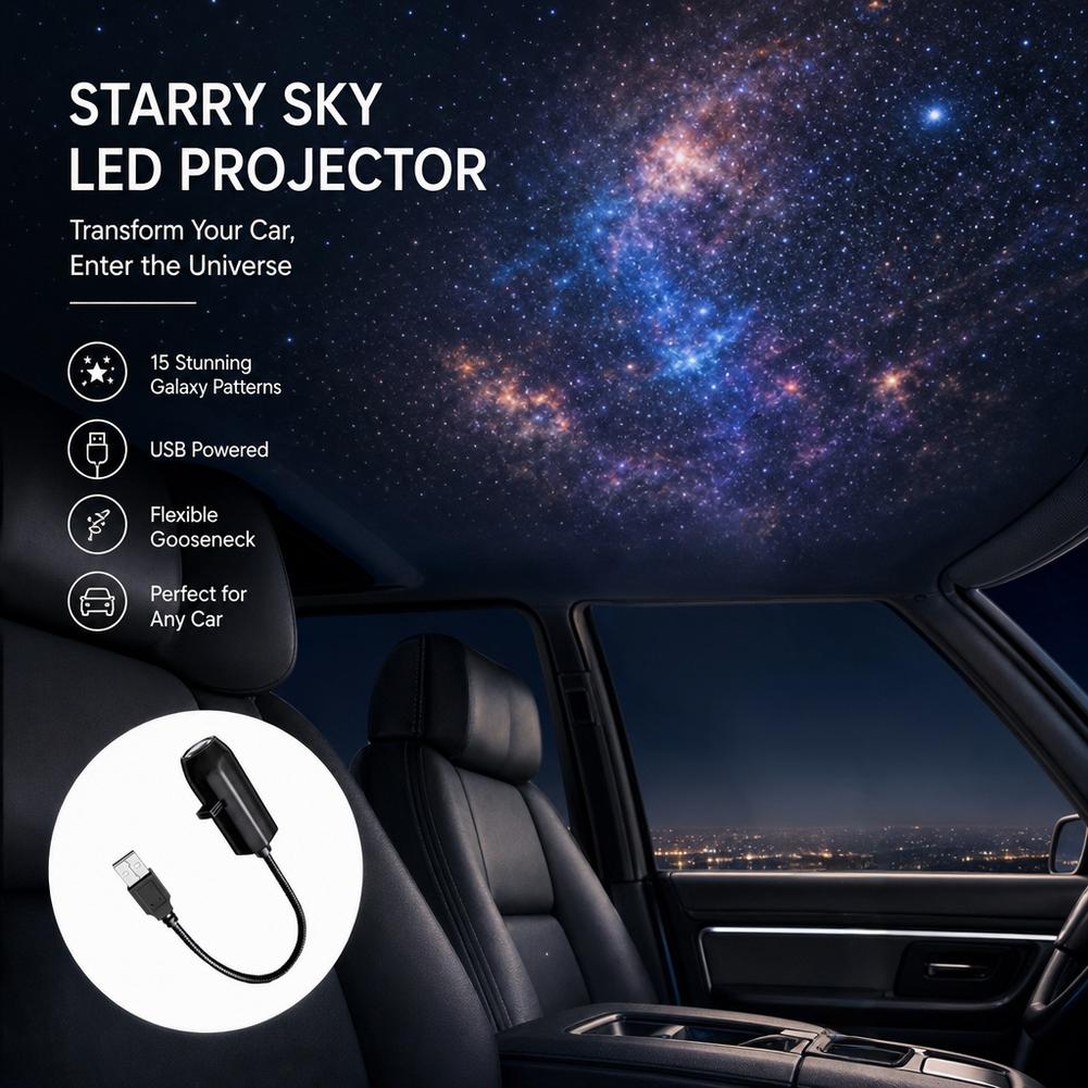 جهاز عرض ضوئي USB على شكل نجوم - مراجعة Night Light Projector Stars وسعره