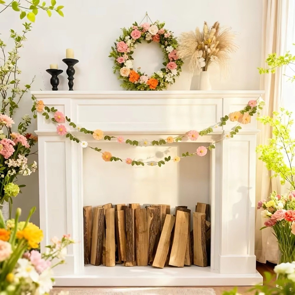 لافتة زهور الأقحوان من اللباد  - مراجعة Baby Nursery Garland وسعره